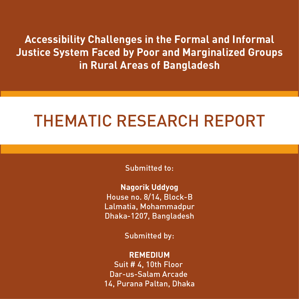Thematic Research Report on Accessibility Challenges-A2J Project